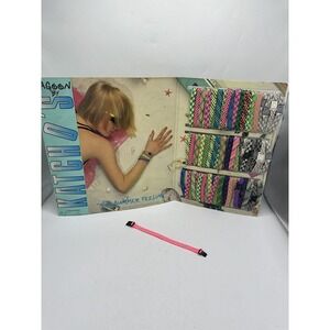 Vintage Katcho's Bracelet Adult Unisex Surf Skate Pink / Yellow Braided Wrap